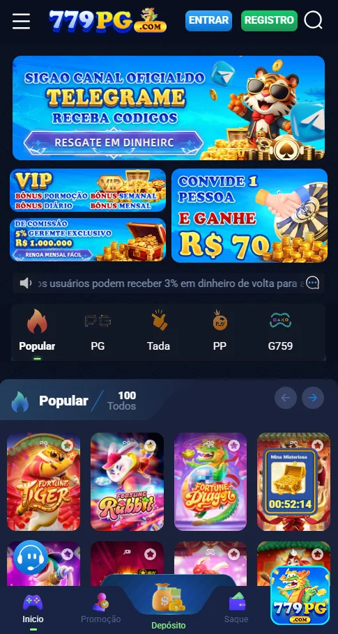 Jogador animado interagindo com os bônus do 779pg.com